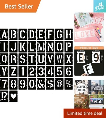15-Inch Alphabet and Symbol Stencils for Artistic DIY Projects   Gift Ideal