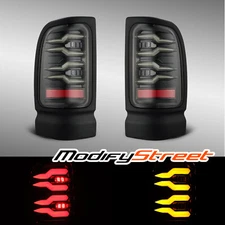 Fit 1994-2002 Dodge Ram 1500 2500 3500 LUXX-Series LED Tail Lights Alpha-Black
