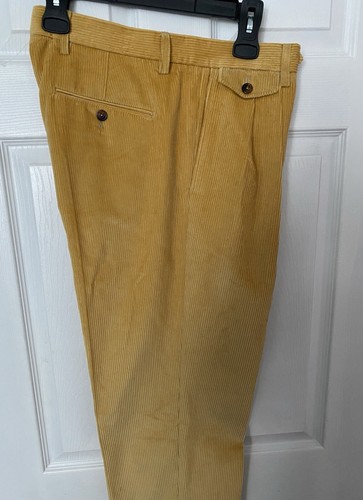$258 J. McLAUGHLIN Hombre Pana 2 Frontales Plisado Chino Talla 33x46 Oro Caqui - Imagen 4 de 11