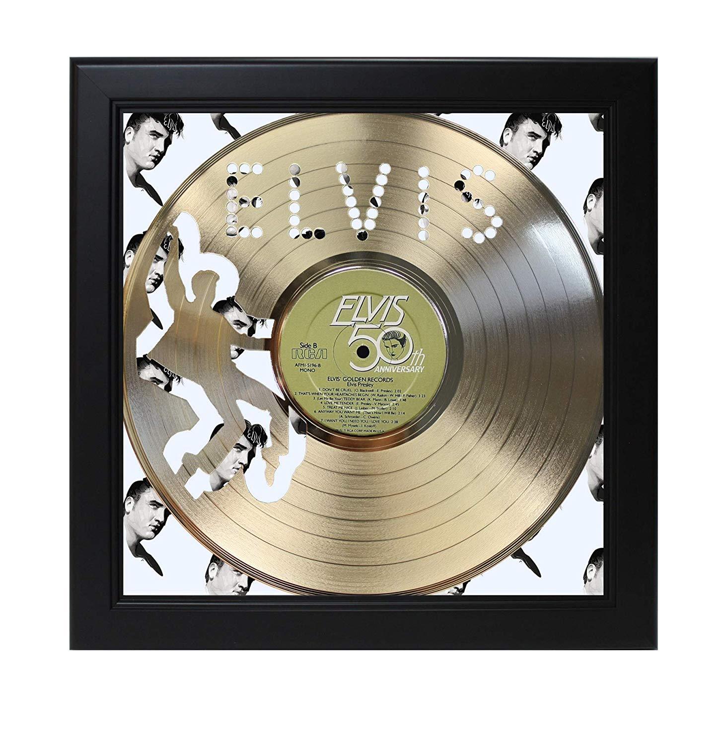 Elvis Presley Golden Records Laser Cut Record With Poster Art Shadowbox ...