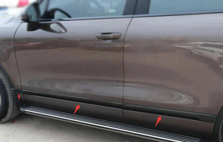 Protector de carrocería de puerta lateral de titanio negro para VW Touareg 2011-2018 Foto 4 de 4