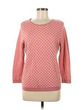 Ann Taylor LOFT Women Pink Pullover Sweater Medium 100 Cotton