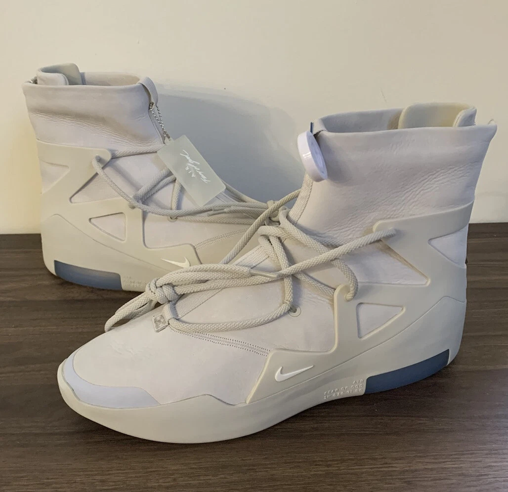 Nike Air Fear of God 1 Light Bone Sail FOG Friends & Family AR4237-003 Size 14