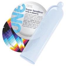 ONE Super Sensitive Thin  Smooth Lubricated Ultra Soft Sheer Latex Bulk Condoms