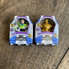 ZURU MINI BRANDS DISNEY TOY LOT - (2 pcs) TOY STORY GOLD & REG BUZZ LIGHTYEAR