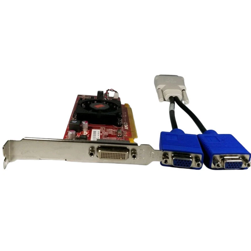 Dell OptiPlex SFF 755 760 780 360 380 AMD PCI-e x16 Dual VGA Monitor Video Card - Image 4 of 4