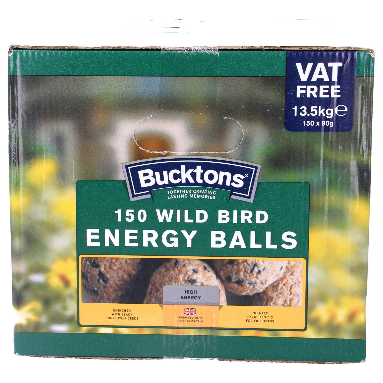 Bucktons 150 Wild Bird Energy Balls 13.5kg Fat Sunflower Seeds Food