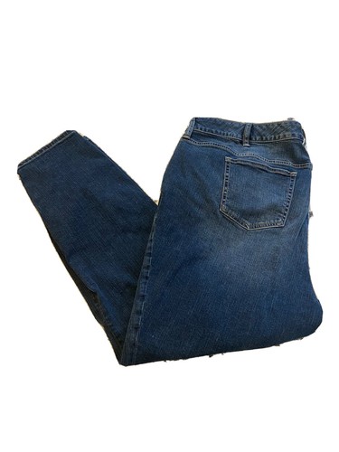 Torrid Damen Jeans 24R Bombshell Skinny Dark Wash Stretch Factory Distressed