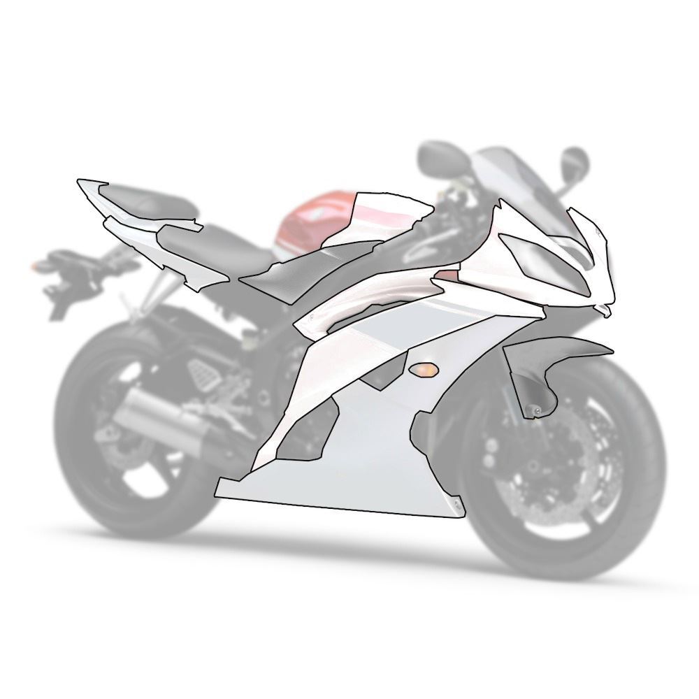 Unpainted Motorcycle Fairing Kit for Yamaha YZF-R6 08-09
