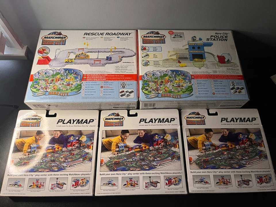 Matchbox Hero City Rescue Roadway Police Station 3 Playmaps Sealed New In Box B5 - Image 2 of 2
