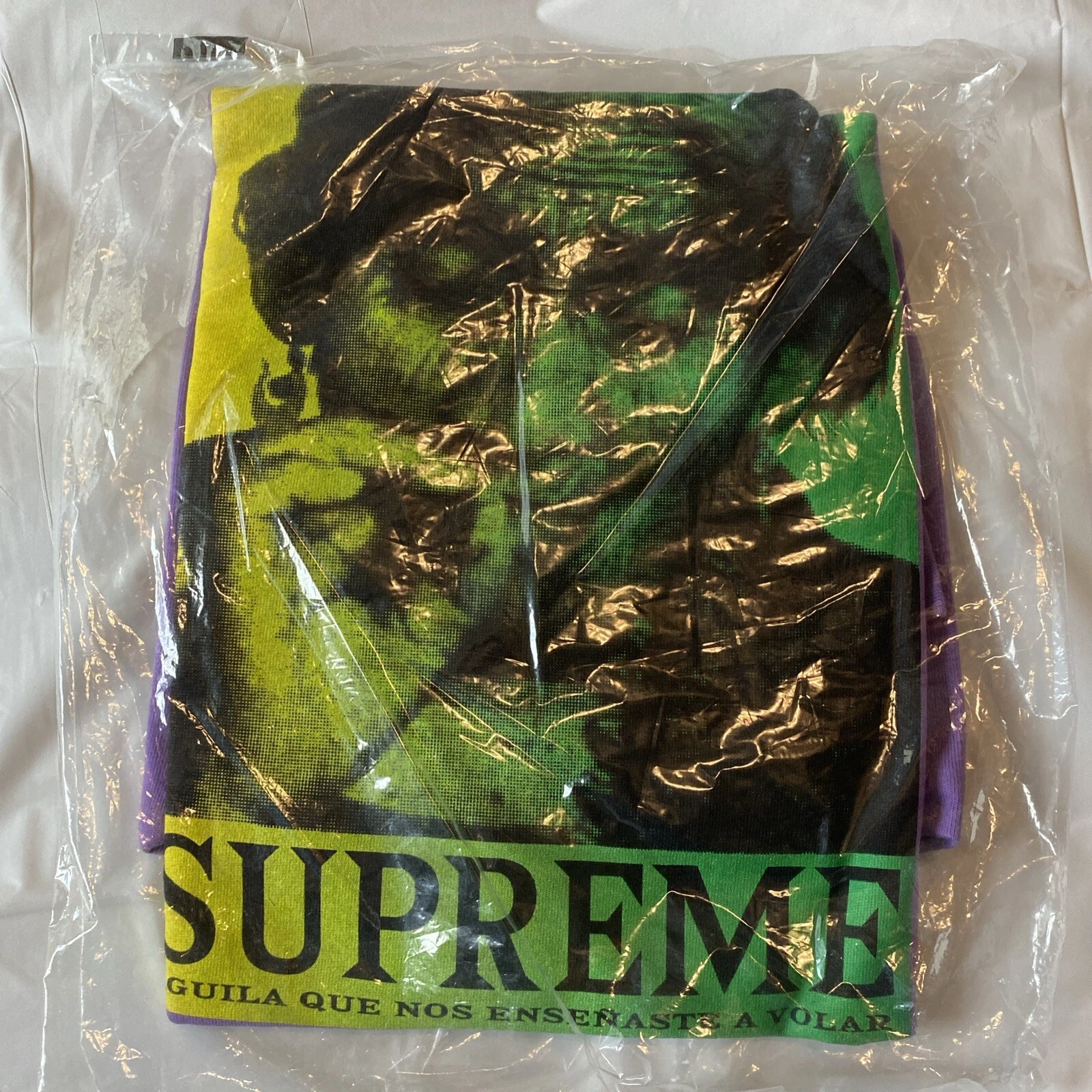 T shirt AUTHENTIQUE Supreme NY FW19 AGUILA NEUF   VIOLET   Large
