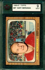 1966 67 TOPPS #47 GARY BERGMAN KSA 9 MINT