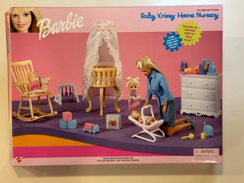 Vintage Barbie Baby Krissy Home Nursery Playset 1999 RARE 67791-91 SH