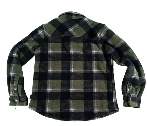 Eddie Bauer Flannel Heavy Shirt Boys 8 Sherpa Lined Snap Front Shacket Jacket - Picture 3 of 7