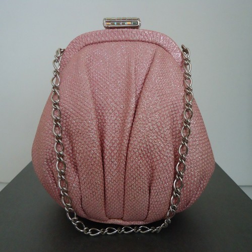 Pochette da sera Judith Leiber donna rosa metallizzato Karung - Foto 2 di 12