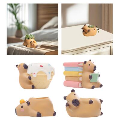 Small Capybara Flower Pot Flower Storage Container Adorable Centerpiece Ornament