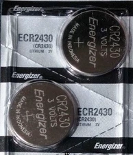 Energizer ECR2430 CR 2430 (2 piece) Lithium 3V Battery New Authorized Seller