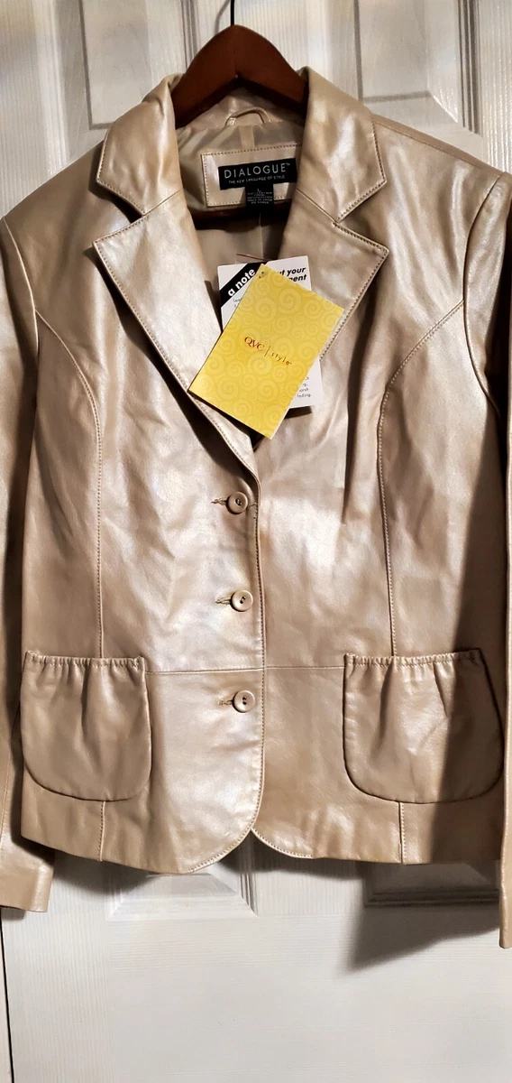 Dialogue top leather jacket