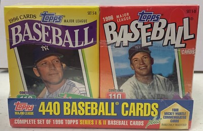 1996 Topps 440 Baseball Card Complete Set Series 1 and 2 w/ Mickey