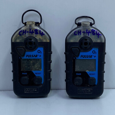 LOT OF 2 NOS Mine Safety Appliance MSA Pulsar + O2 Single Gas Detector ,  CH#484