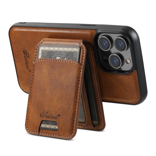 For iPhone 16 Pro Max/15/14 Magnetic Card Wallet Bag PU Leather Back Phone Case - 第 13/36 張圖片