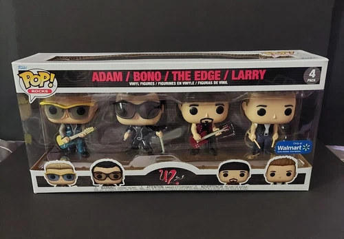 Funko Pop U2 Zoo Tv Adam Bono The Edge Larry 4-Pack Walmart Exclusive