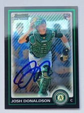 JOSH DONALDSON Signed 2010 Bowman Chrome Rookie #BDP43 Oakland A's Card AUTO. rookie card picture