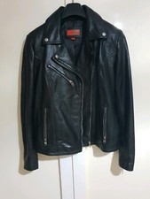 Helium Womens Black Leather Jacket