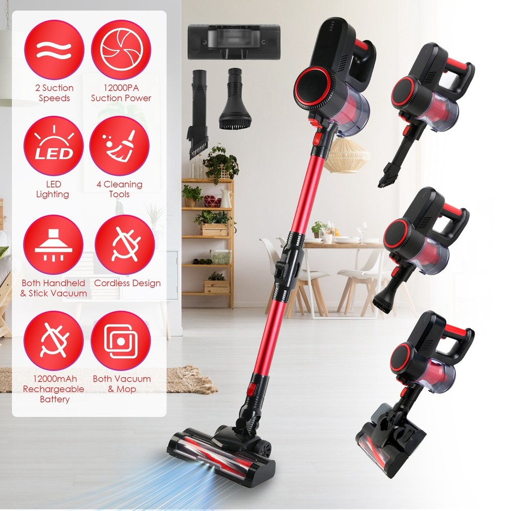 Handheld Upright Stick Vacuum Cleaner with Battery for Floors  