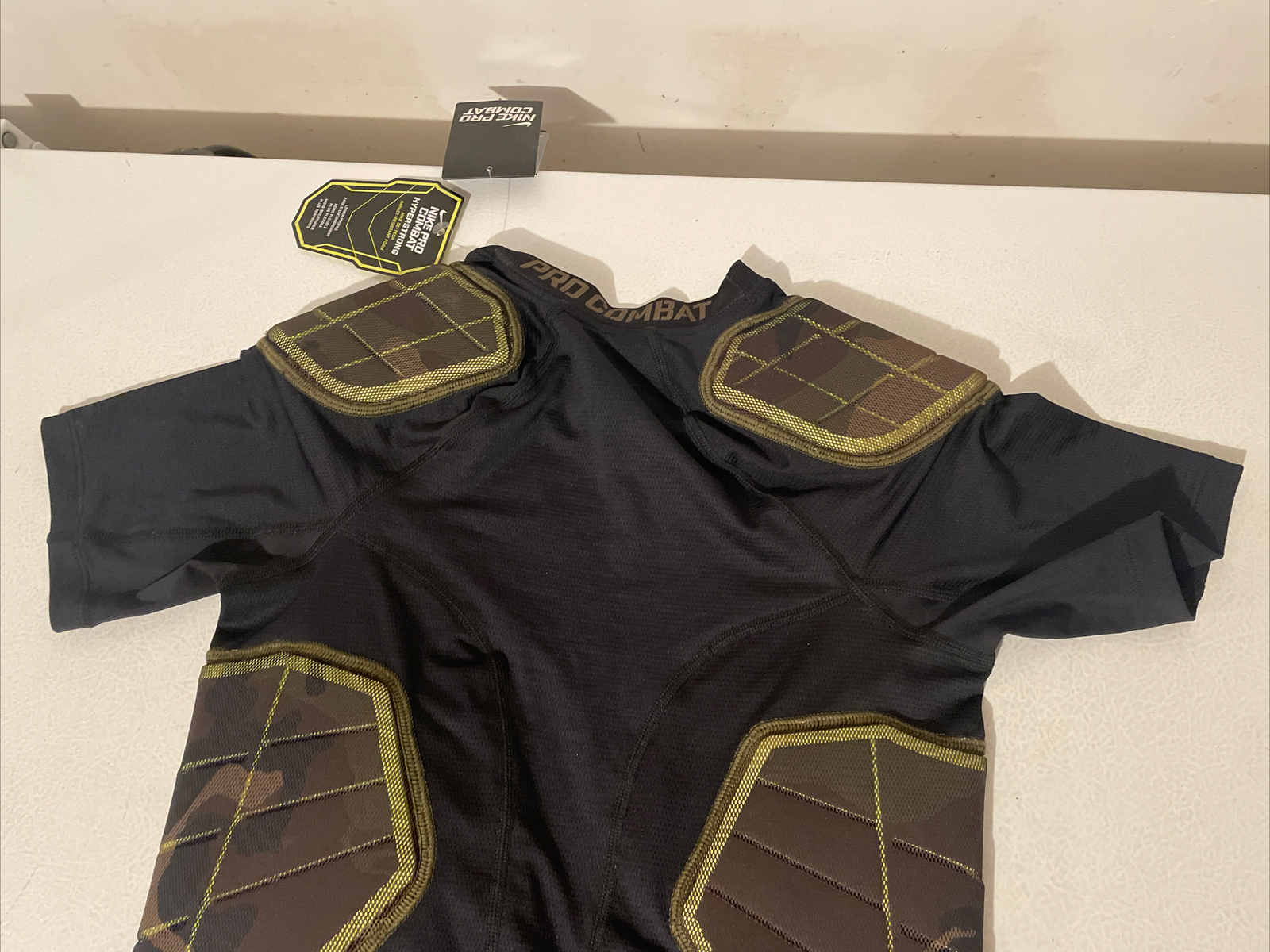 Nike Pro Combat 4 Pad Padded Football Compression Shirt YOUTH XL Black