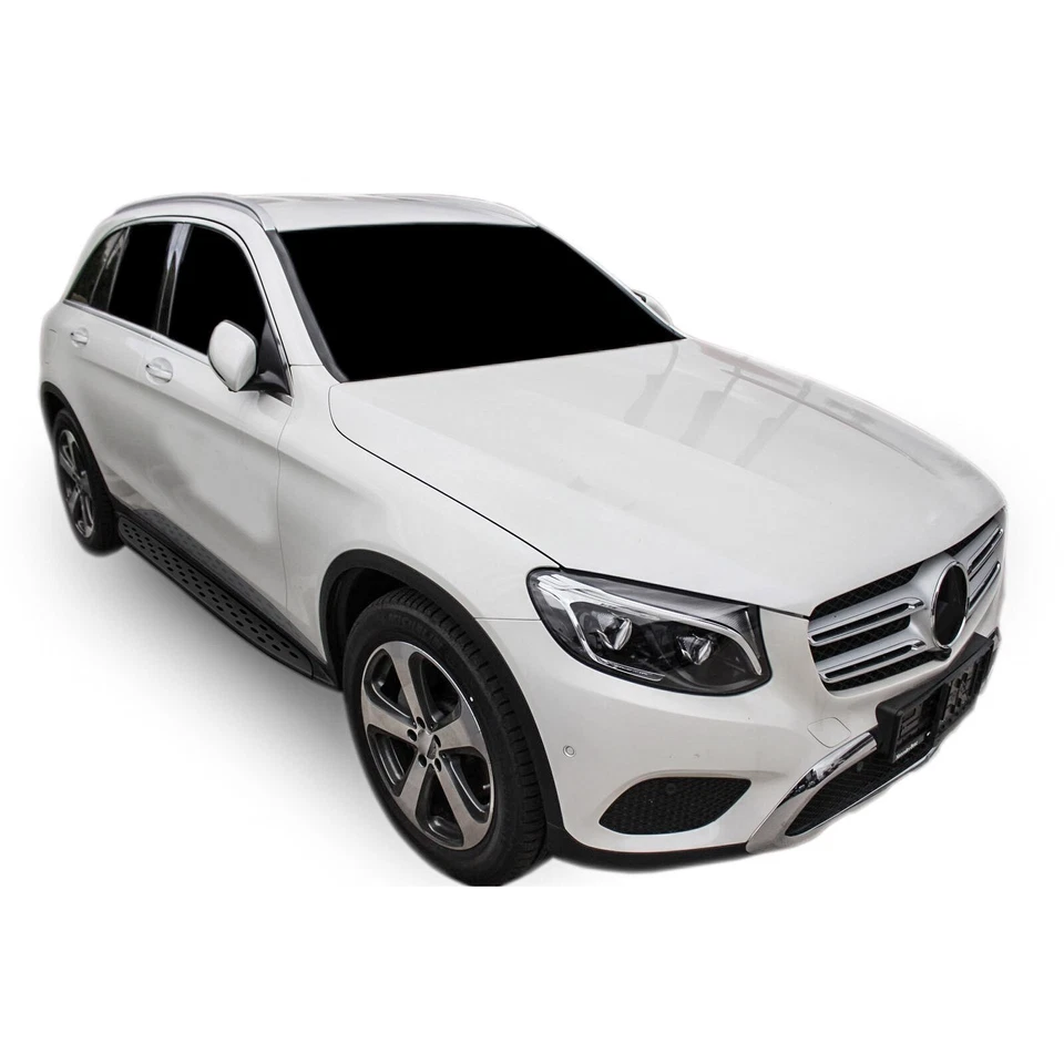 Marche-Pieds Aluminium pour Mercedes GLC X253 / Coupe C253 2015-2022 Noir 2 Pcs - Photo 3/4