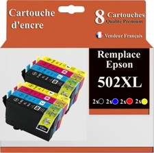8 Cartouches compatible avec Epson 502, 502 XL, Expression Home (série Jumelles)