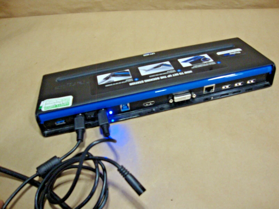 Targus ACP71USZ Universal USB 3 DUAL DVi HDMI Docking Station+ POWER, TIPS, CORD - Image 3 of 4