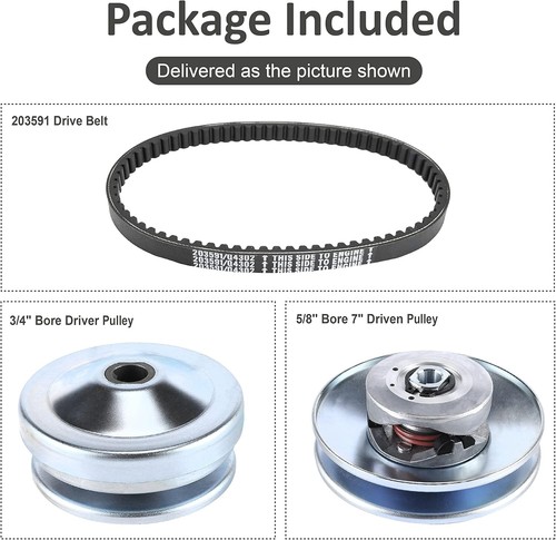 Kit completo convertidor de par CVT con correa de transmisión 203591 para actualizaciones de Go Kart - Imagen 7 de 8