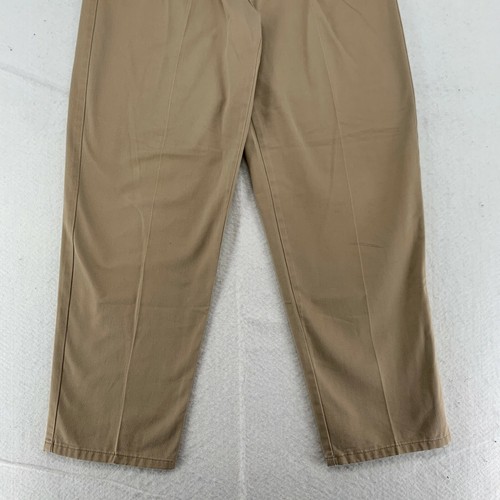 Lands End Boys 100% Cotton Button Front Pleated Front Pants Khaki Size 18 - Picture 4 of 12