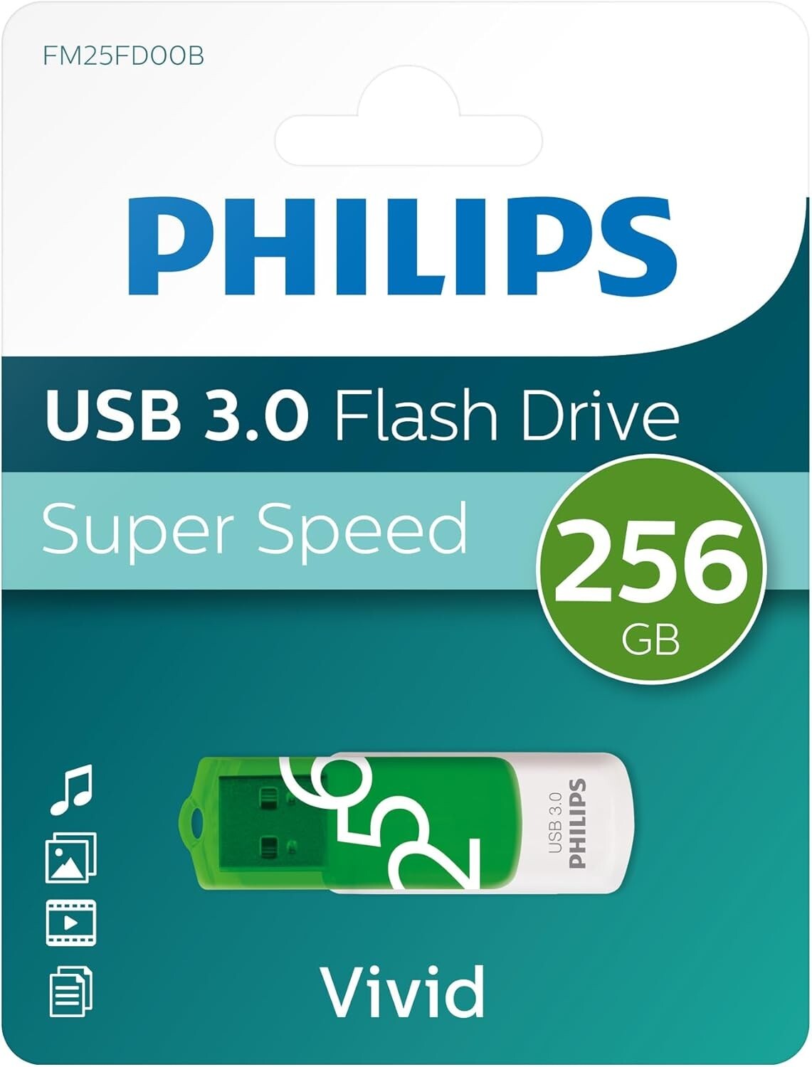 Philips 256GB USB 3.0 Flash Drive vivid Green USB 3.0 Memory Stick