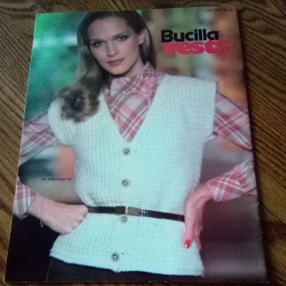 Bucilla Vests To Knit And Crochet Pattern Booklet Volume 52 - Image 2 of 4