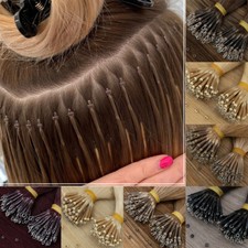 Nano Ring Human Hair Extensions Nano Micro Beads Link Real Russian Remy Hair US