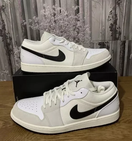 NIKE AIR JORDAN 1 LOW ASTROGRABBER CREAM BLACK MENS SIZE UK14 EU49