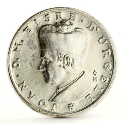 Andorra 10 diners Joan D.M. Bisbe D'Urgell Crowned Arms silver