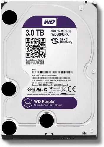 WD Purple 2T 3T 4TB 8TB HDD Surveillance Hard Drive Western Digital 5400RPM 3.5" - Picture 2 of 12