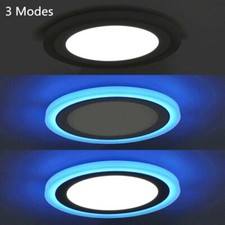 LED Bicolor Slim Panel Light Ceiling Down Lights 3 Mode Dual Colour Blue White