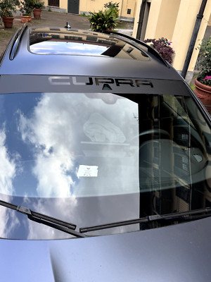 Cupra Sonnenblende Formo Ateca Born Linie SCHWARZ matt SCHWARZE SCHRIFT glänzend