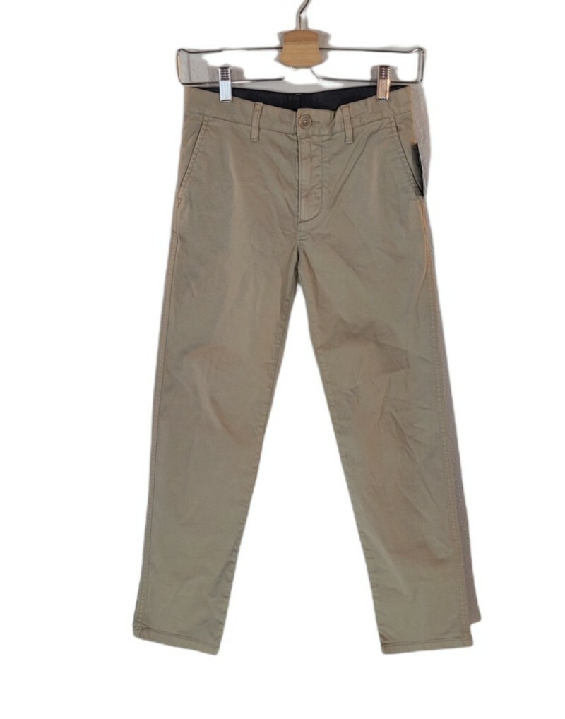 NWT 1901 12 Tan Slim Straight Adjustable Waist Twill Chino