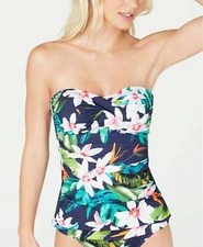 Ralph Lauren Watercolor Tropical Tummy Control Twist Front Tankini Set 0 yse1621