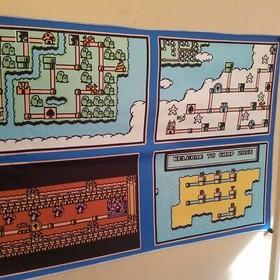 Super Mario Bros. 3 all map screens tapestry 8 foot long retro NES banner flag
