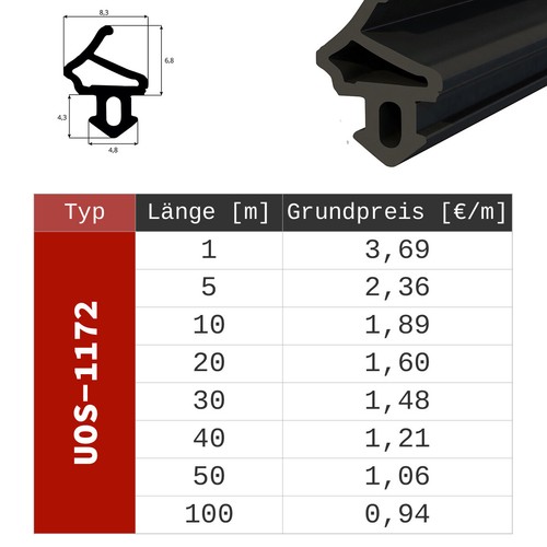 Gummidichtung Fensterdichtung Türdichtung selbstklebend Profil DPEV Dichtung - Bild 15 von 27