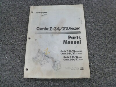 #ad #ad Genie Z34 22 Gas LPG Diesel 2WD amp; 4WD Boom Lift Parts Catalog Manual $259.40