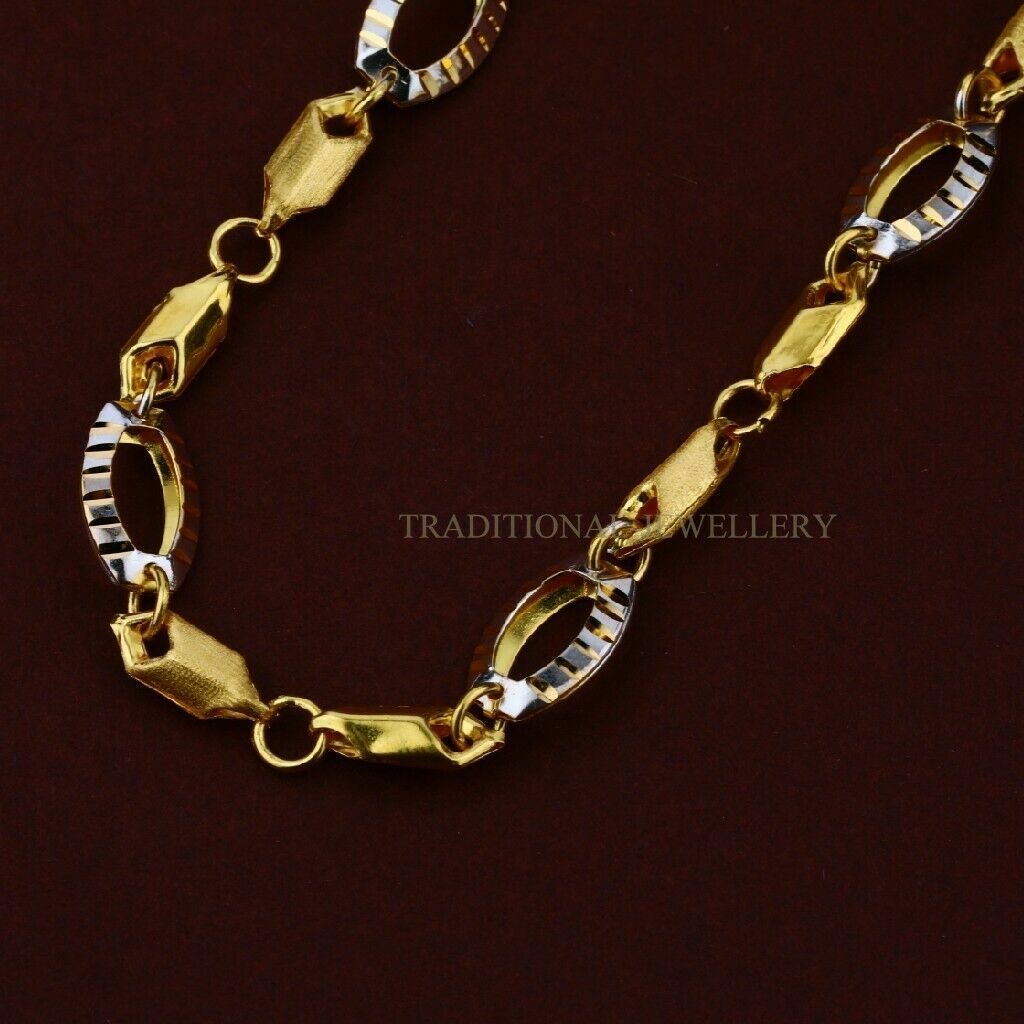 Pure 916% 22k Gold Chain unique design Necklace Daily wear