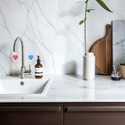  20pcs Hot Cold Faucet Sign - Heart Shape Water Temperature Indicators Stickers